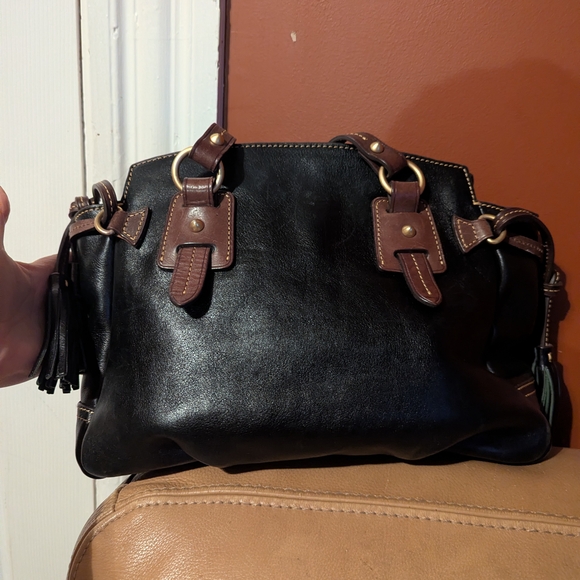 Dooney & Bourke Black Leather Tote Bag - Picture 4 of 9